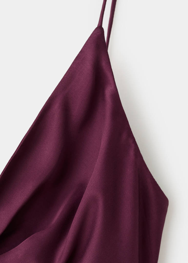 Robe Satinée Col V