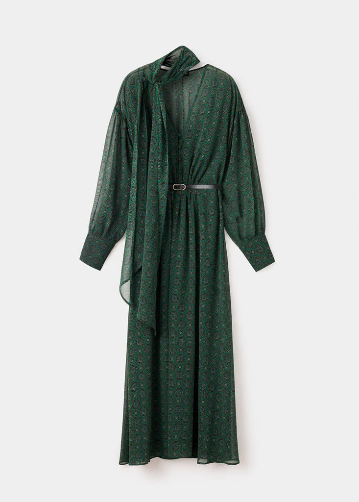 Robe Imprimée Avec Foulard