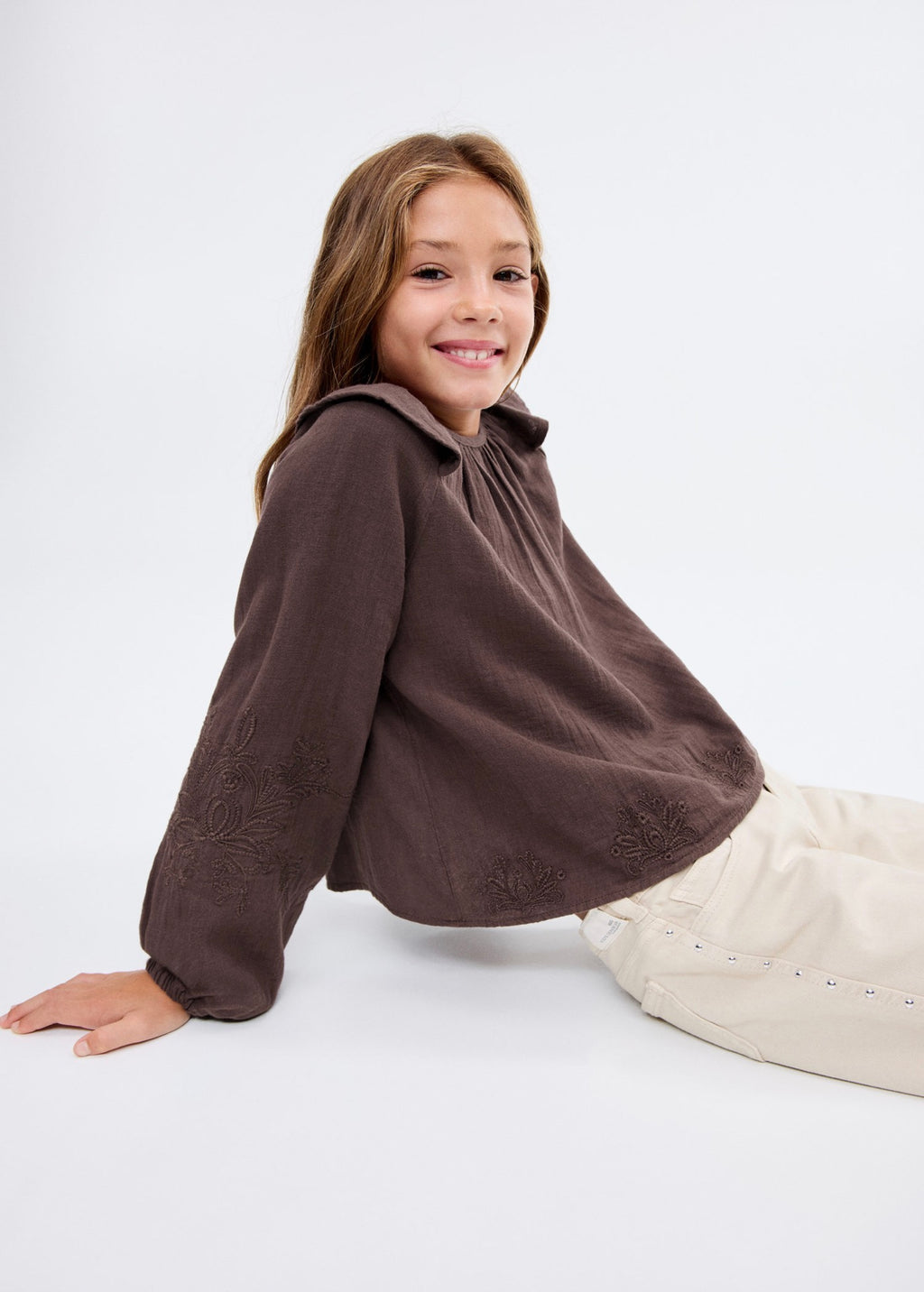 Blouse Maggie Marron - Fille