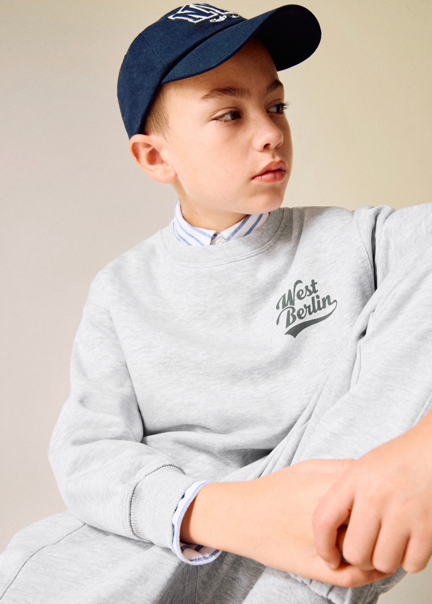Sweat Berlin Gris Moyen Chiné - Garçon