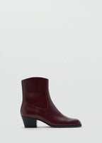 Bottines Cuir Bout Carré