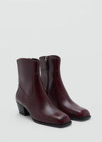 Bottines Cuir Bout Carré