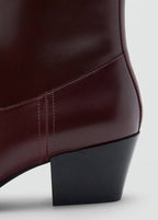 Bottines Cuir Bout Carré