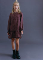 Robe Carmela Bordeaux - Fille