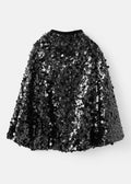 Cape Sequinc Noir - Fille
