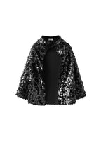 Cape Sequinc Noir - Fille