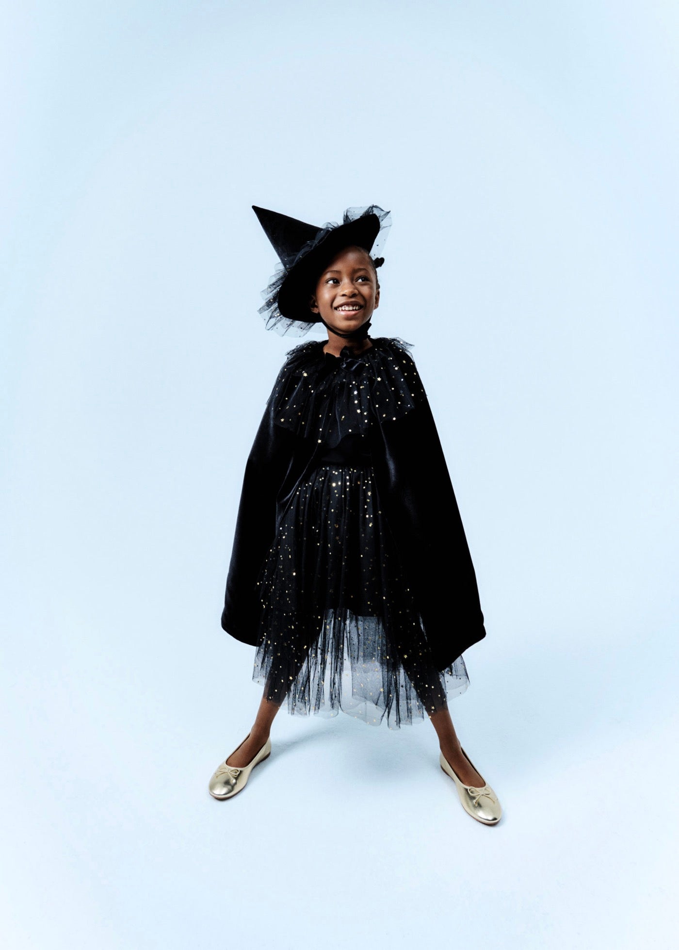 Capa Witchc Negro - Niña