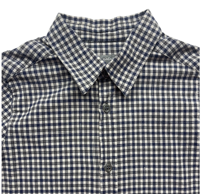 Bonpoint - Chemise À Carreaux Gris Et Bleus - 4 Ans