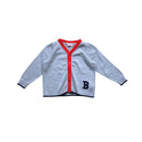 Bonpoint - Cardigan Gris Bleu Et Orange - 2 Ans