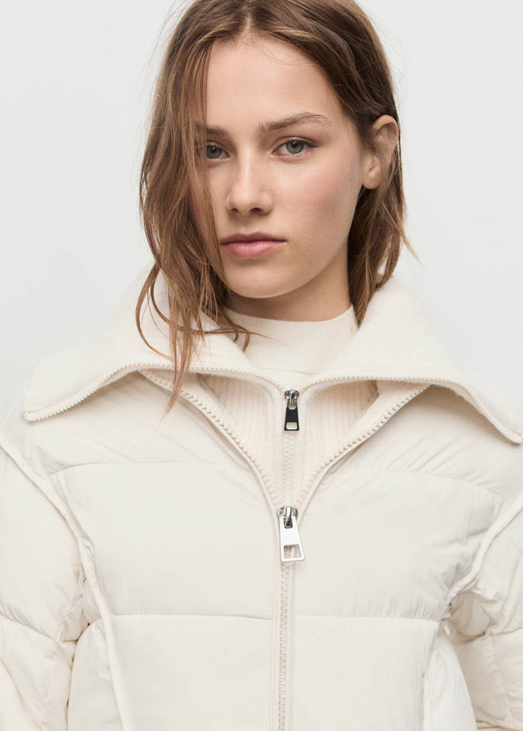 Anorak Matelassé Tissu Combiné