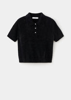 Pull Effet Fourrure À Col Polo