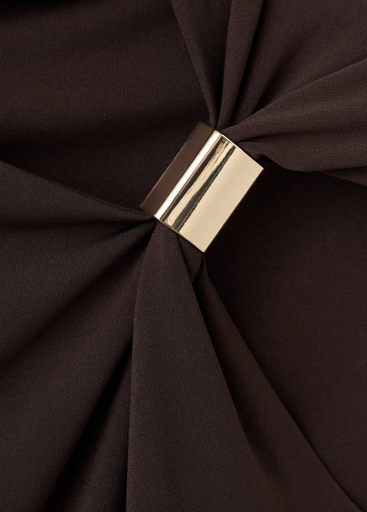 Top Col Asymétrique Détail Métallique