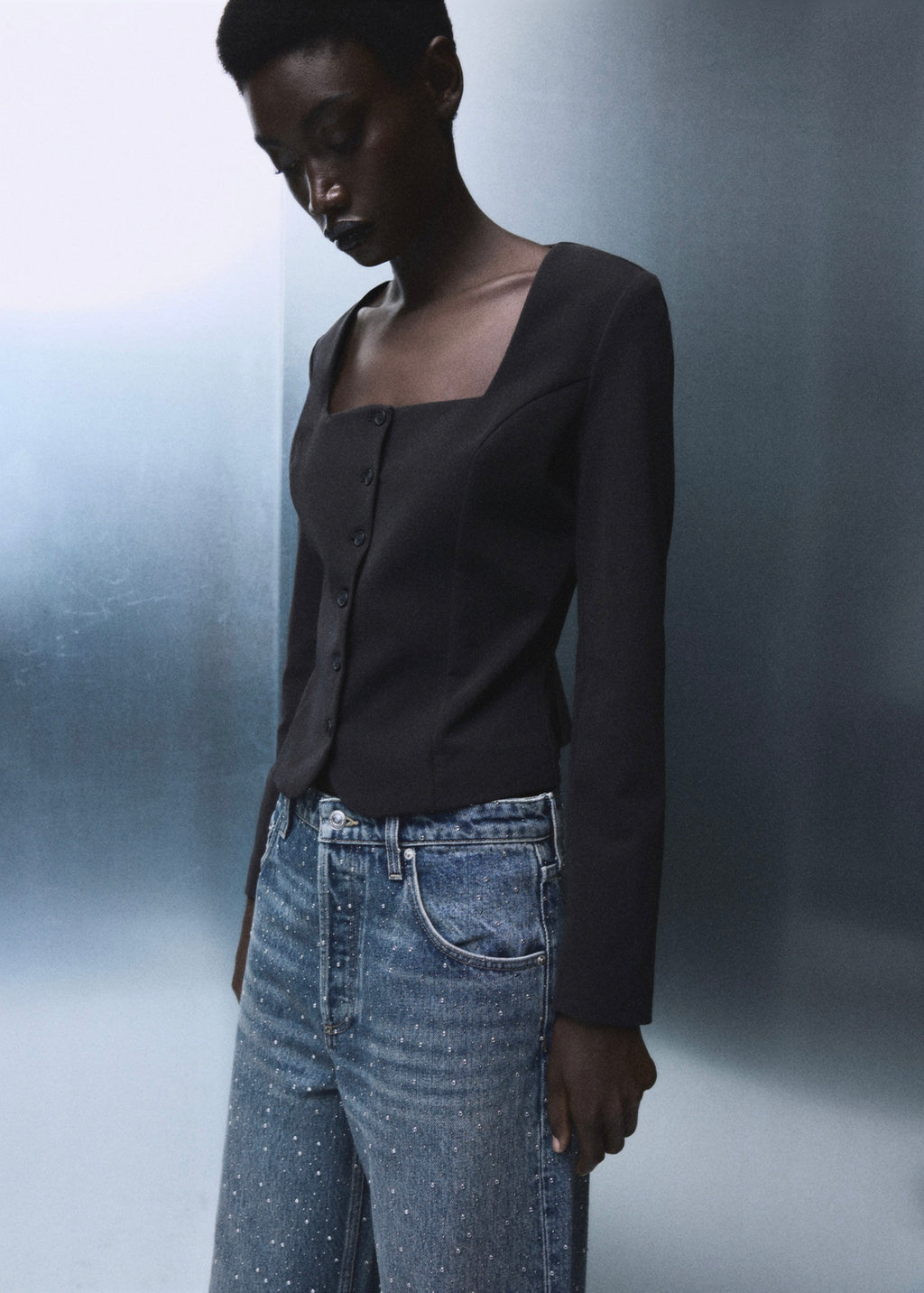 Jean Large À Strass