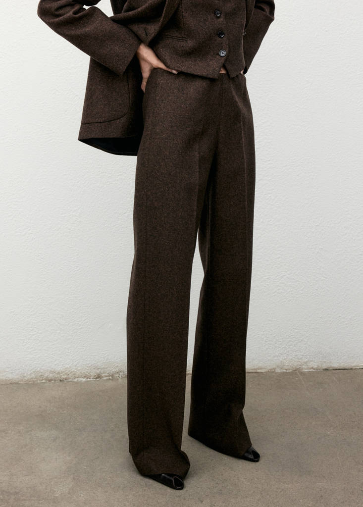 Pantalon Laine Jaspée