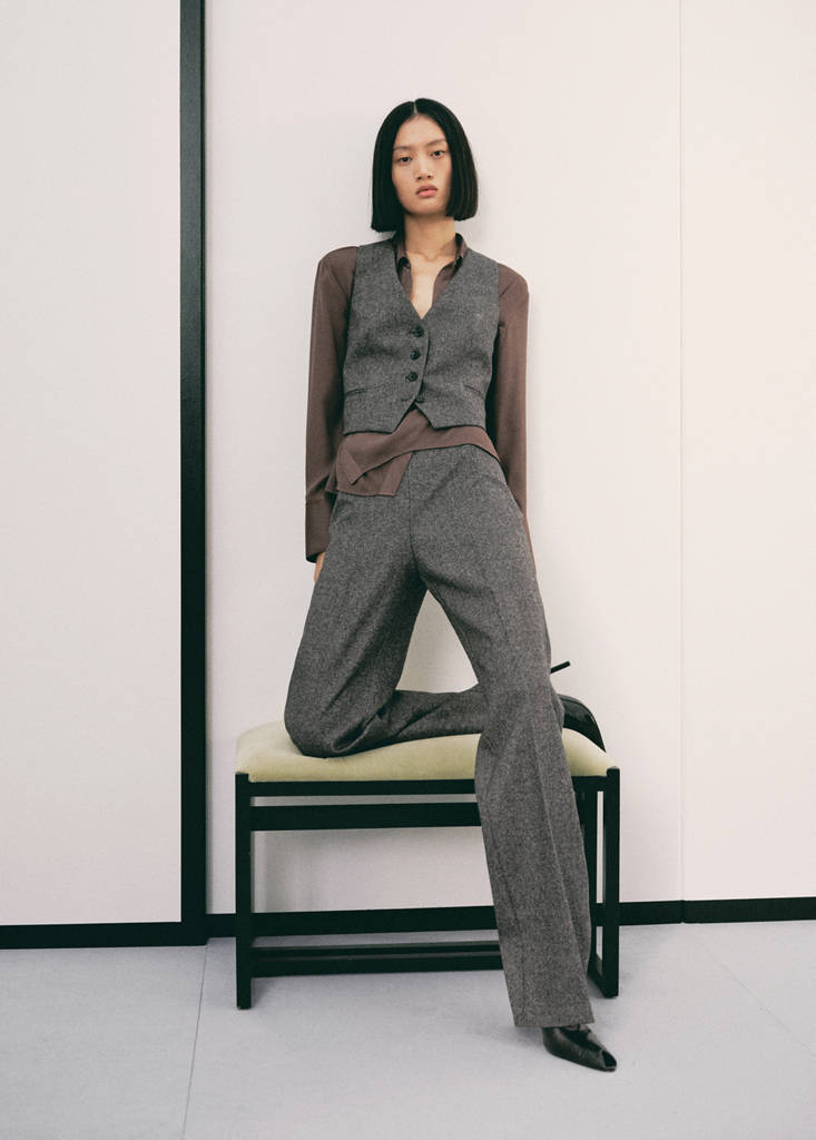 Pantalon Laine Jaspée