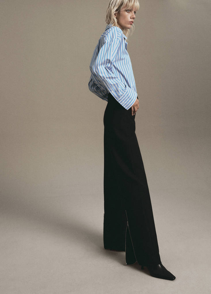 Pantalon Droit Zips
