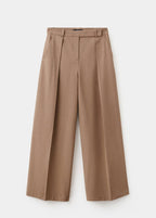 Pantalon Droit Pinces Avec Patte De Boutonnage