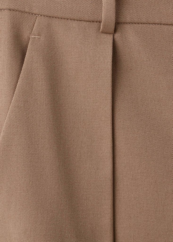 Pantalon Droit Pinces Avec Patte De Boutonnage