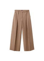 Pantalon Droit Pinces Avec Patte De Boutonnage
