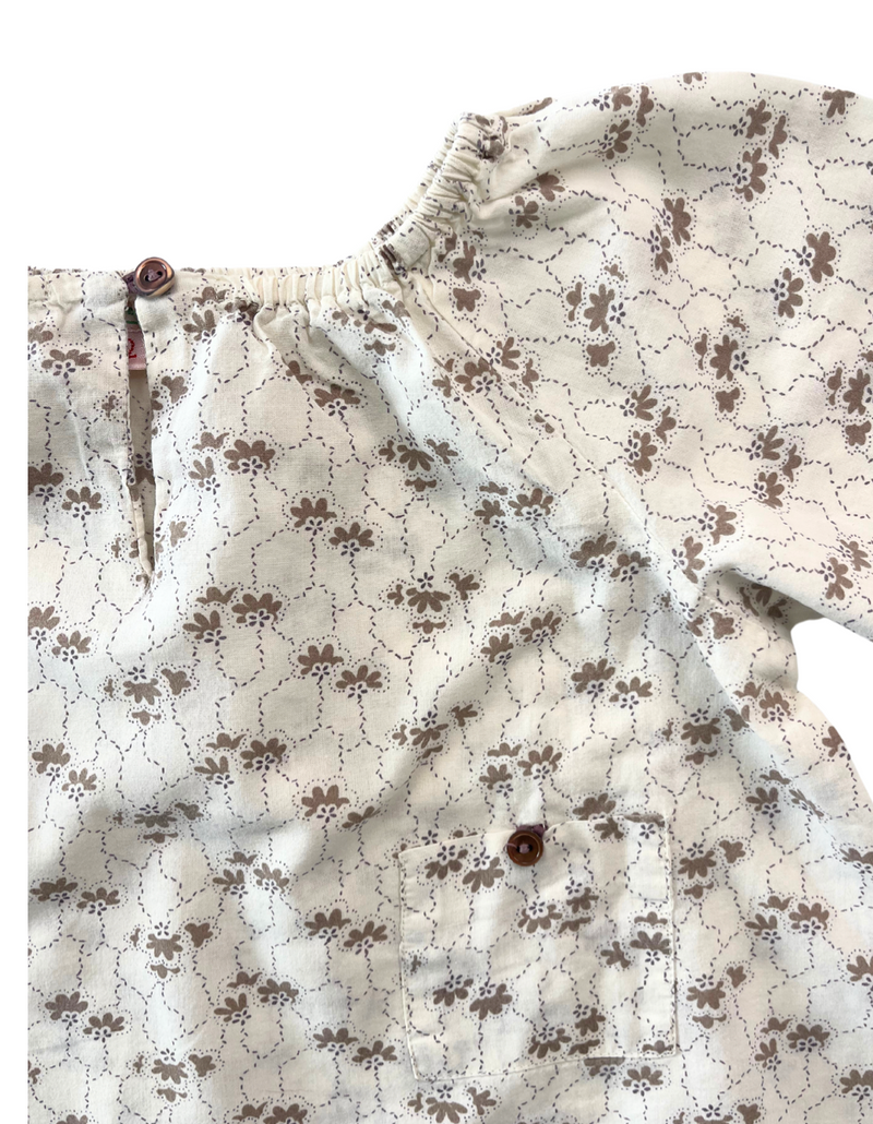 Bonpoint - Blouse Blanches Motif Floral - 12 Mois