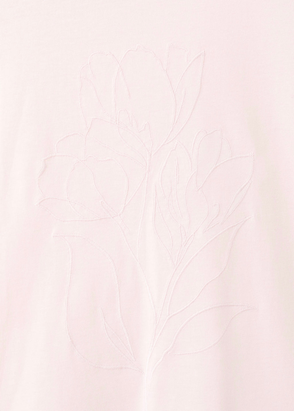 T-Shirt Coton Broderie À Fleurs