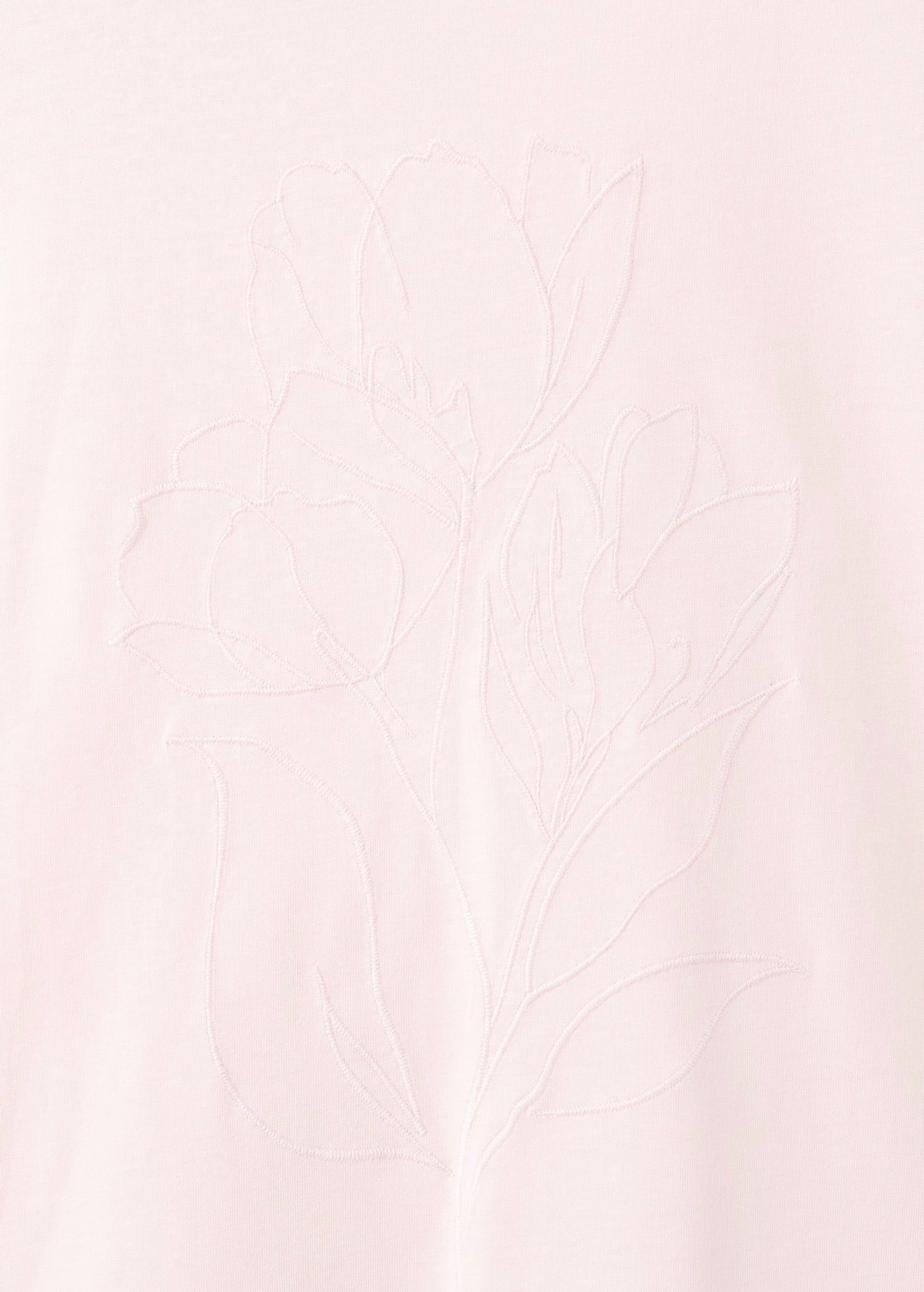 T-Shirt Coton Broderie À Fleurs