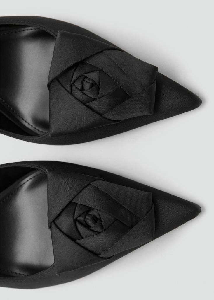 Chaussures Satinées Fleur
