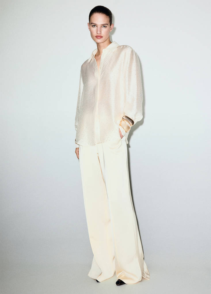 Chemise Satinée Strass