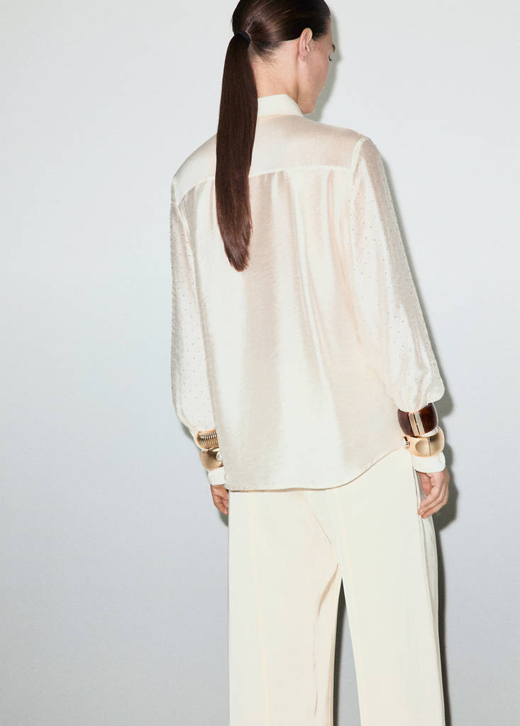 Chemise Satinée Strass