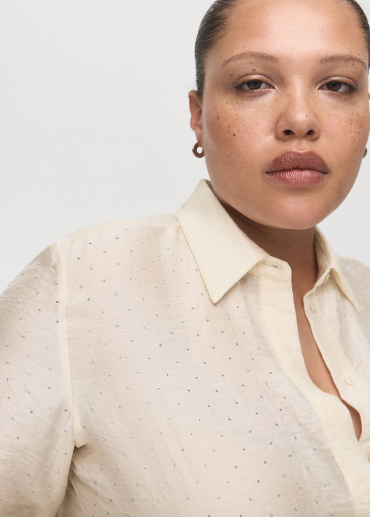 Chemise Satinée Strass