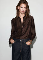 Chemise Satinée Strass