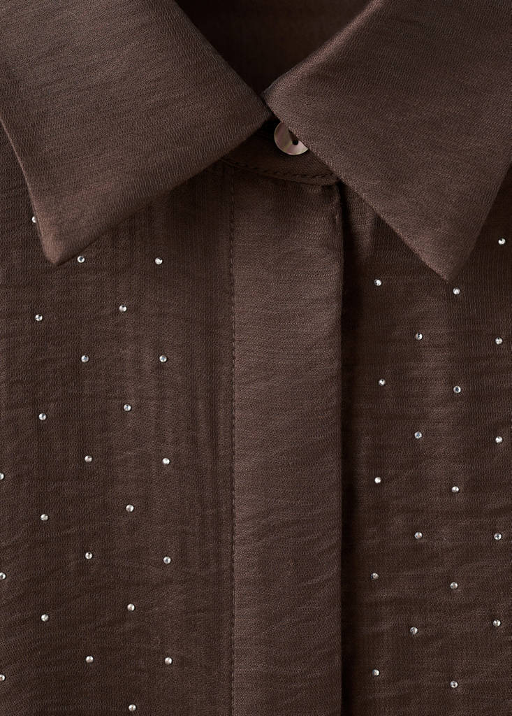 Chemise Satinée Strass