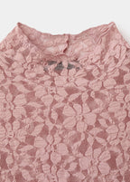 T-Shirt Dentelle Col Montant