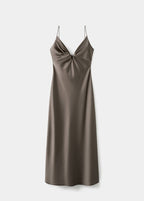 Robe Satinée Col V