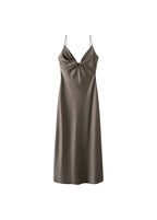 Robe Satinée Col V