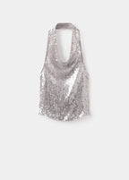 Top Paillettes Col Bénitier