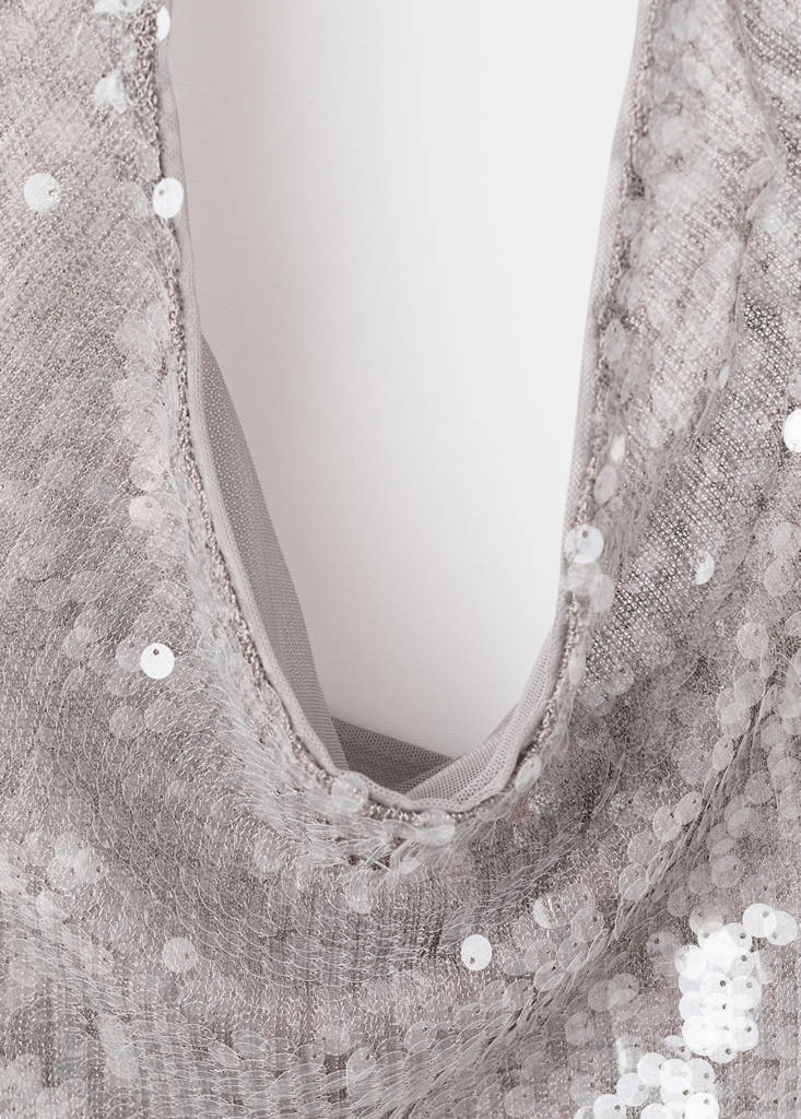 Top Paillettes Col Bénitier