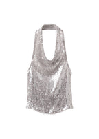 Top Paillettes Col Bénitier