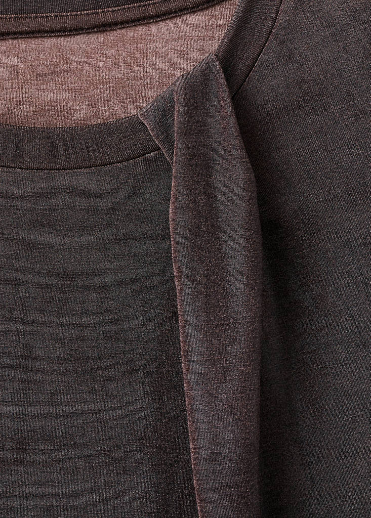 T-Shirt Lurex Détail Froncé