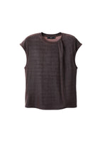 T-Shirt Lurex Détail Froncé