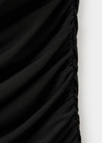 Top Asymétrique Froncé Avec Fantaisie À Volants