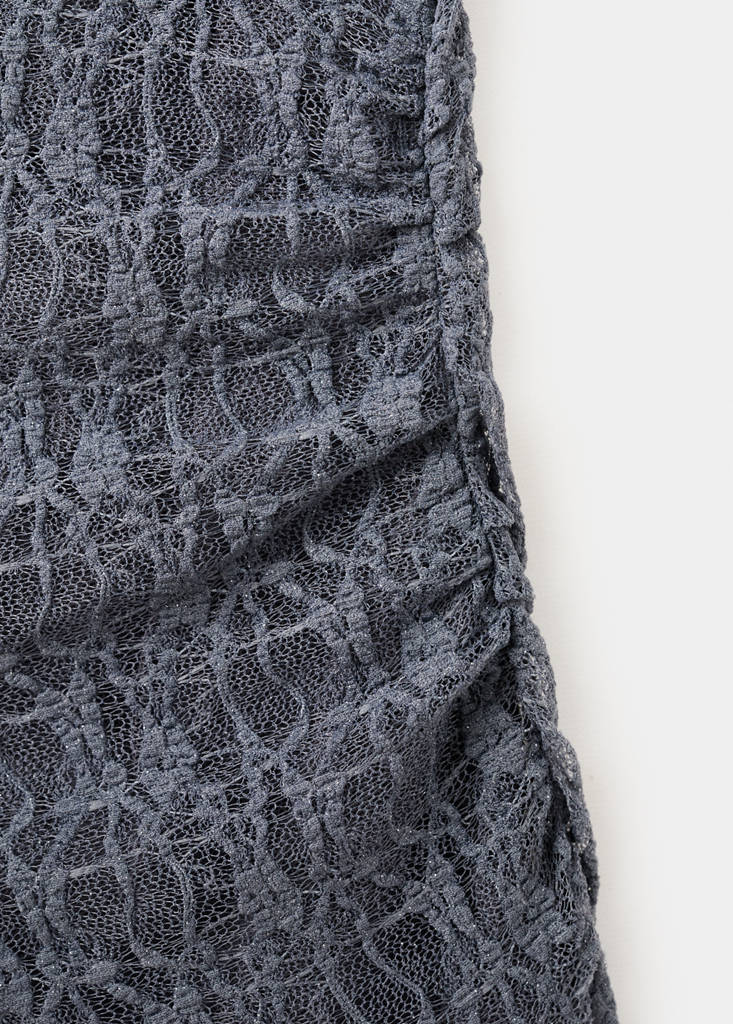 Top Dentelle Col Asymétrique