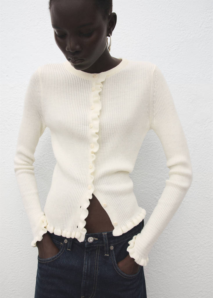 Cardigan Bords Festonnés