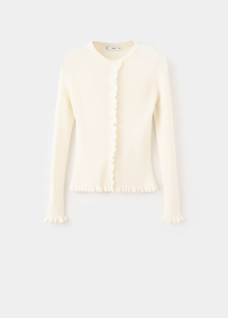 Cardigan Bords Festonnés