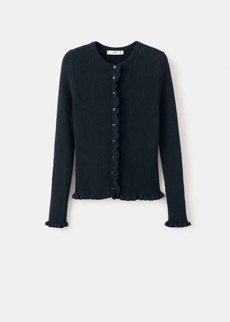 Cardigan Bords Festonnés