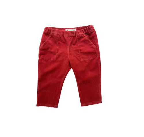 Bonpoint - Pantalon En Velours Rouille - 2 Ans