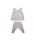 Bonpoint - Ensemble Blouse À Fleurs Et Legging Rose - 6 Mois