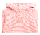 Bonpoint - Burnou Rose En Maille De Coton Rose - 3 Mois