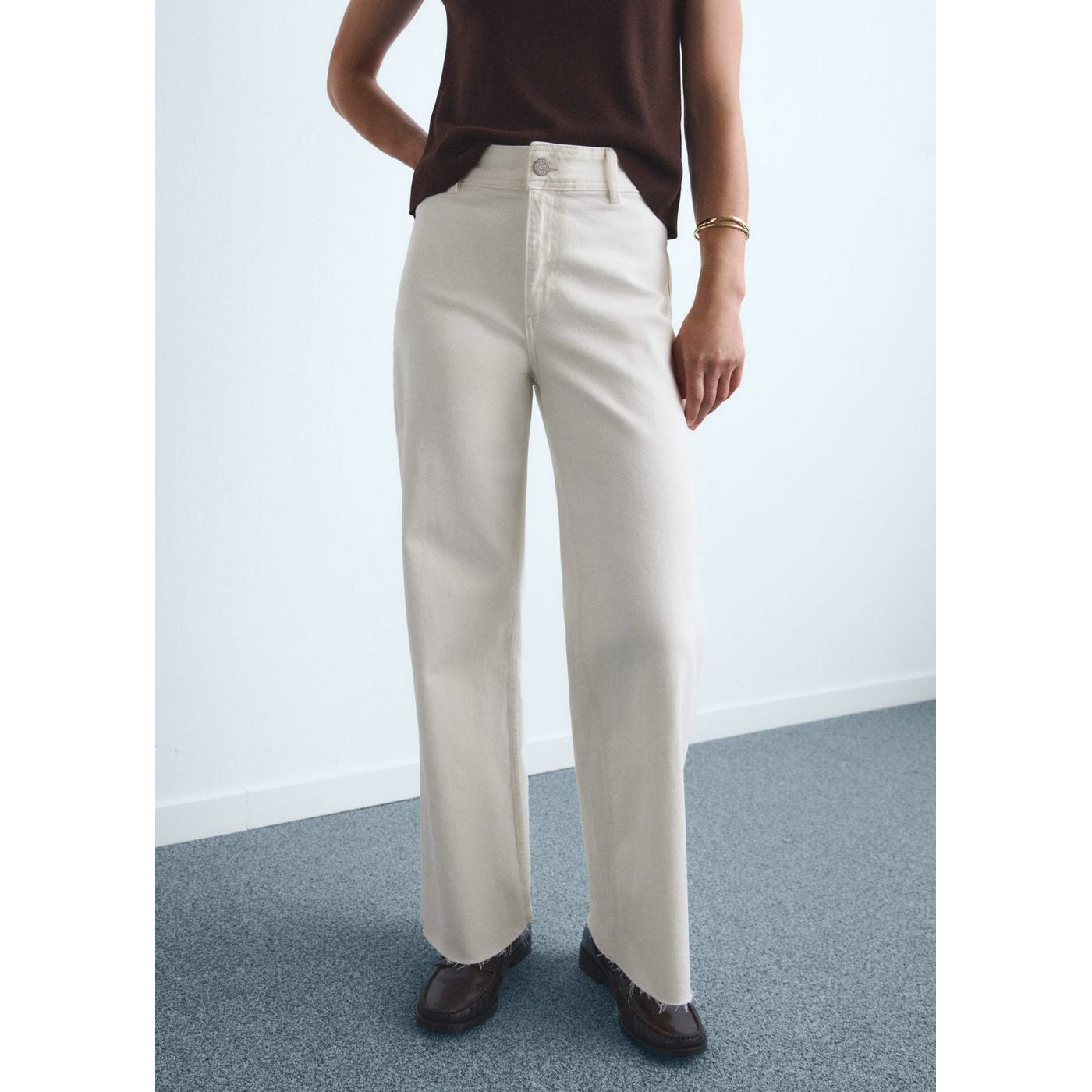 Jean Style Jupe-Culotte Catherin Taille Haute