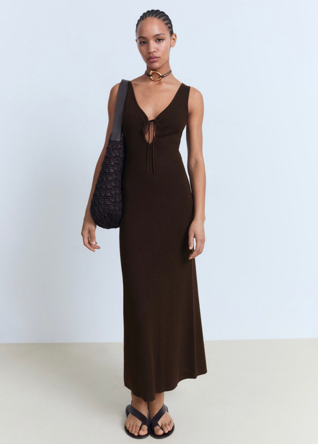 Robe En Maille Décolleté